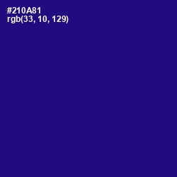 #210A81 - Blue Gem Color Image