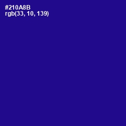 #210A8B - Blue Gem Color Image