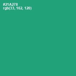 #21A278 - Green Haze Color Image