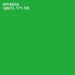 #21AB3A - Forest Green Color Image