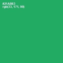 #21AB63 - Green Haze Color Image