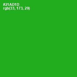 #21AD1D - Forest Green Color Image