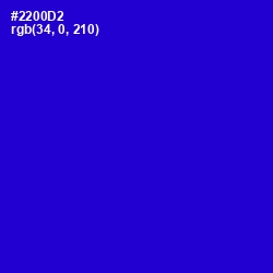 #2200D2 - Dark Blue Color Image