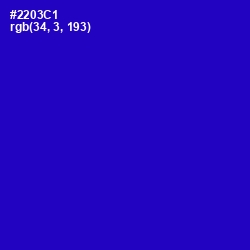 #2203C1 - Dark Blue Color Image