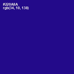 #220A8A - Blue Gem Color Image