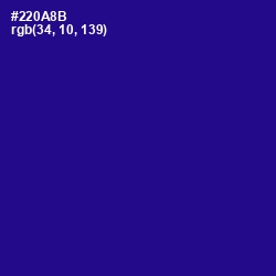 #220A8B - Blue Gem Color Image