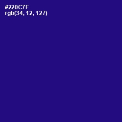 #220C7F - Deep Blue Color Image