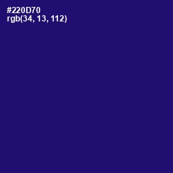 #220D70 - Deep Blue Color Image