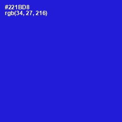 #221BD8 - Dark Blue Color Image