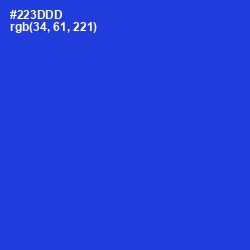#223DDD - Dark Blue Color Image