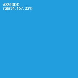 #229DDD - Curious Blue Color Image