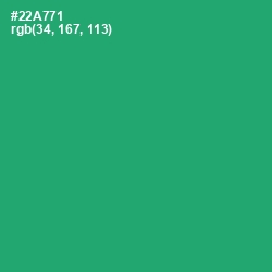 #22A771 - Green Haze Color Image