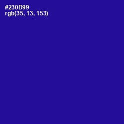 #230D99 - Blue Gem Color Image