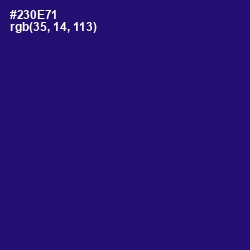 #230E71 - Deep Blue Color Image