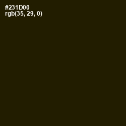 #231D00 - Cannon Black Color Image