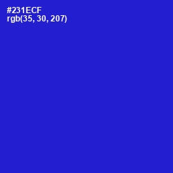 #231ECF - Dark Blue Color Image
