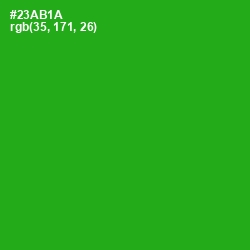 #23AB1A - Forest Green Color Image