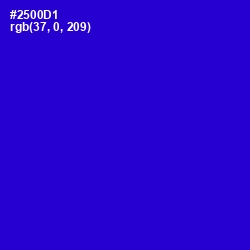 #2500D1 - Dark Blue Color Image