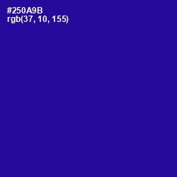 #250A9B - Blue Gem Color Image