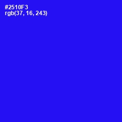 #2510F3 - Blue Color Image