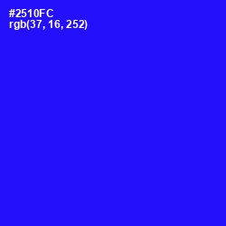 #2510FC - Blue Color Image