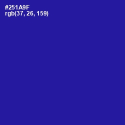 #251A9F - Blue Gem Color Image