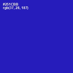 #251CBB - Persian Blue Color Image