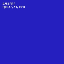 #251FBF - Persian Blue Color Image