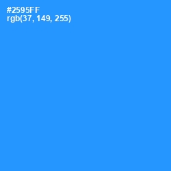 #2595FF - Dodger Blue Color Image