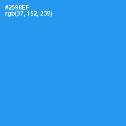 #2598EF - Dodger Blue Color Image