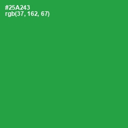 #25A243 - Sea Green Color Image