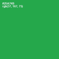 #25A74B - Sea Green Color Image