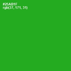 #25AB1F - Forest Green Color Image