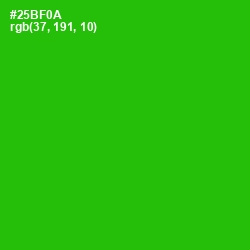#25BF0A - Forest Green Color Image