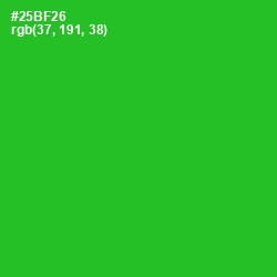 #25BF26 - Forest Green Color Image