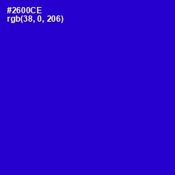 #2600CE - Dark Blue Color Image