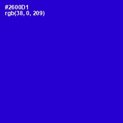 #2600D1 - Dark Blue Color Image