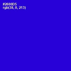 #2600D5 - Dark Blue Color Image