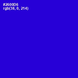 #2600D6 - Dark Blue Color Image