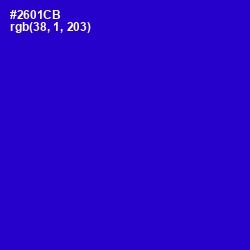 #2601CB - Dark Blue Color Image