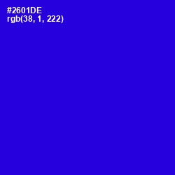 #2601DE - Dark Blue Color Image