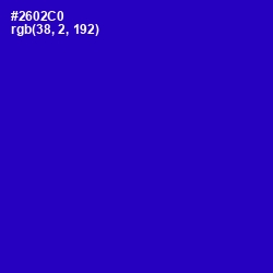 #2602C0 - Dark Blue Color Image