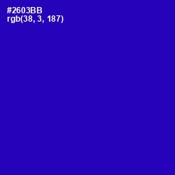 #2603BB - Blue Gem Color Image