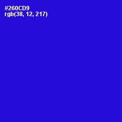 #260CD9 - Dark Blue Color Image