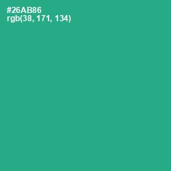 #26AB86 - Jungle Green Color Image