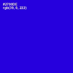 #2700DE - Dark Blue Color Image