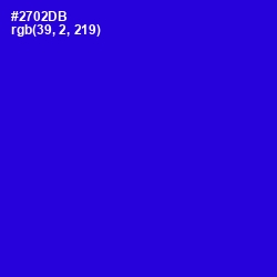 #2702DB - Dark Blue Color Image