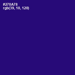 #270A78 - Deep Blue Color Image