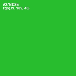 #27BD2E - Forest Green Color Image