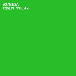 #27BE2A - Forest Green Color Image